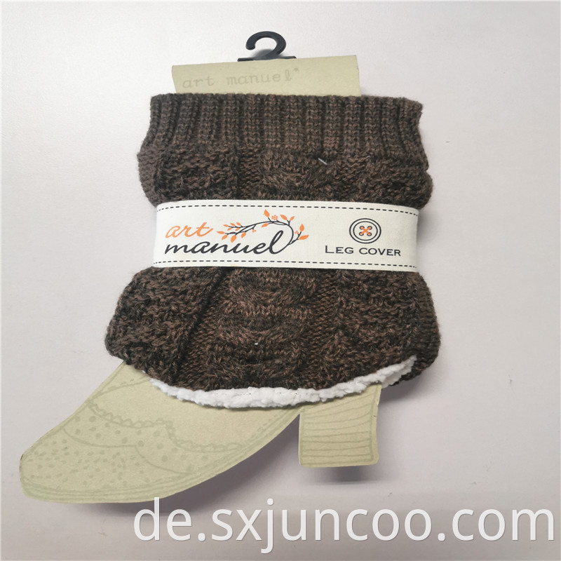 Acrylic Fibers Thicker Lamb Wool Short Leg Warmers